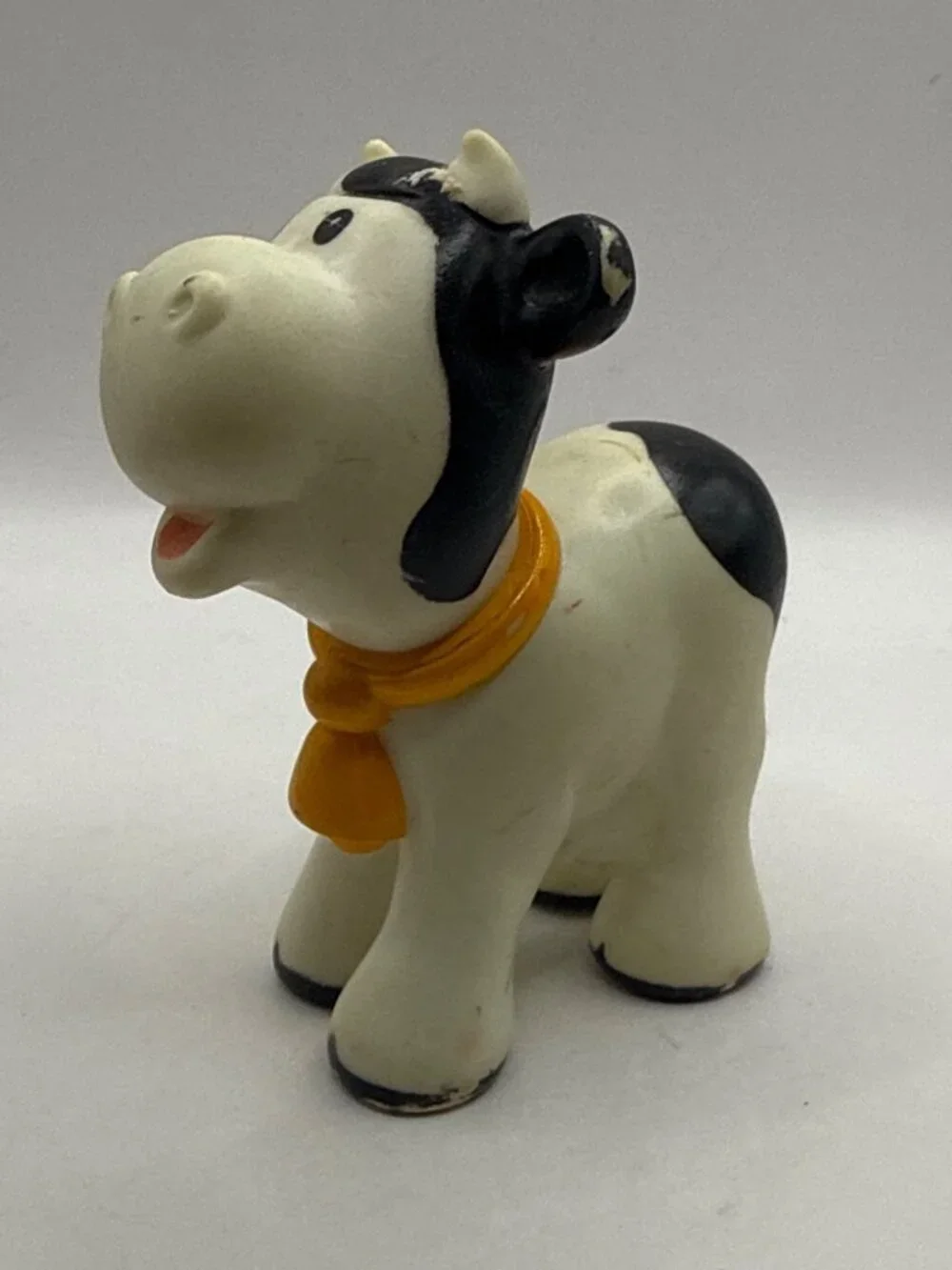 Black White Cow Toy Farm Replacement Action Animal Figure